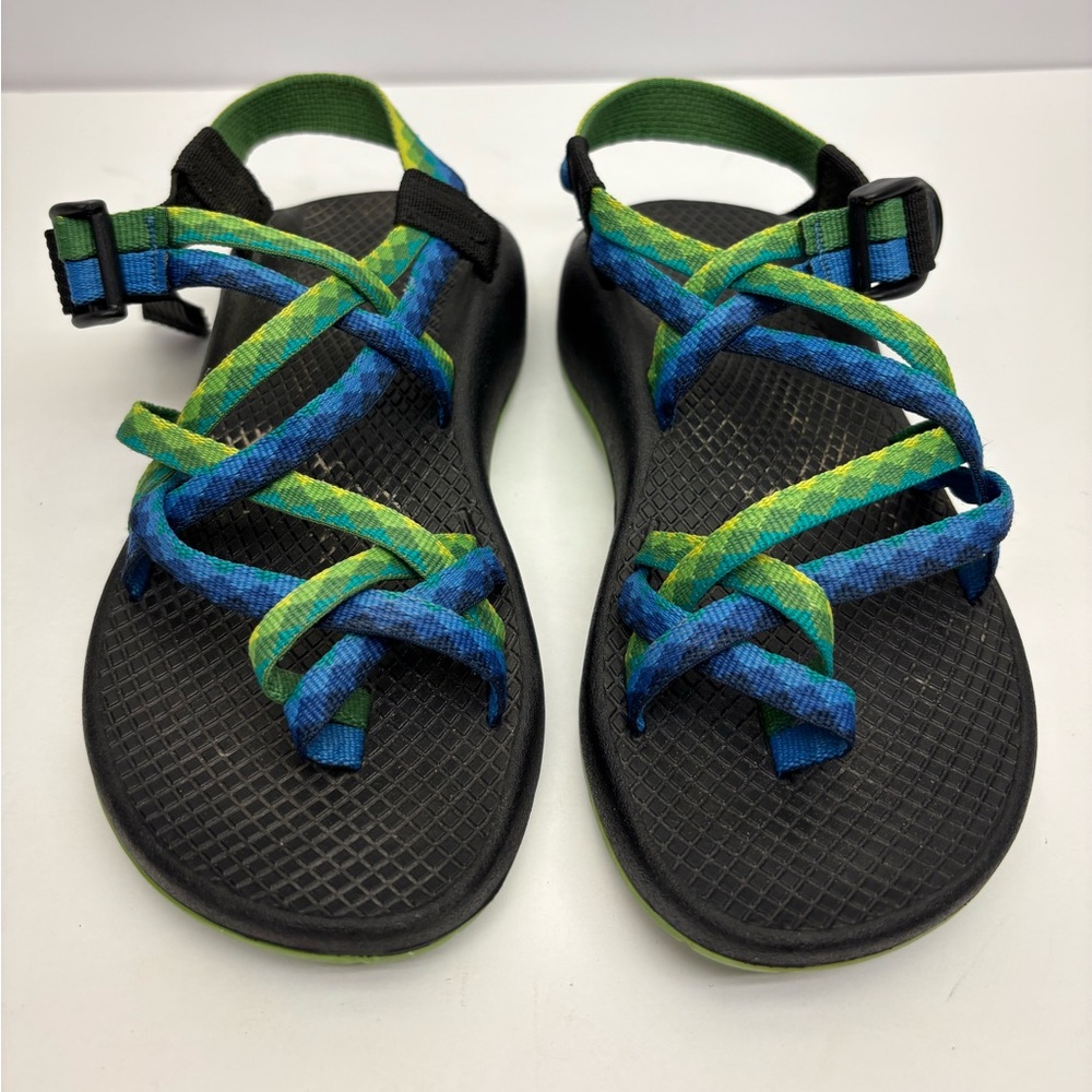 Chaco Strappy Outdoor Sandals in Blue-Green, SZ 5 women’s, box 35
